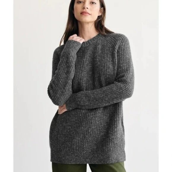 jenny kayne Sweaters - Jenni Kayne Cashmere Oversized Fisherman Sweater  Size Medium  Charcoal Womens